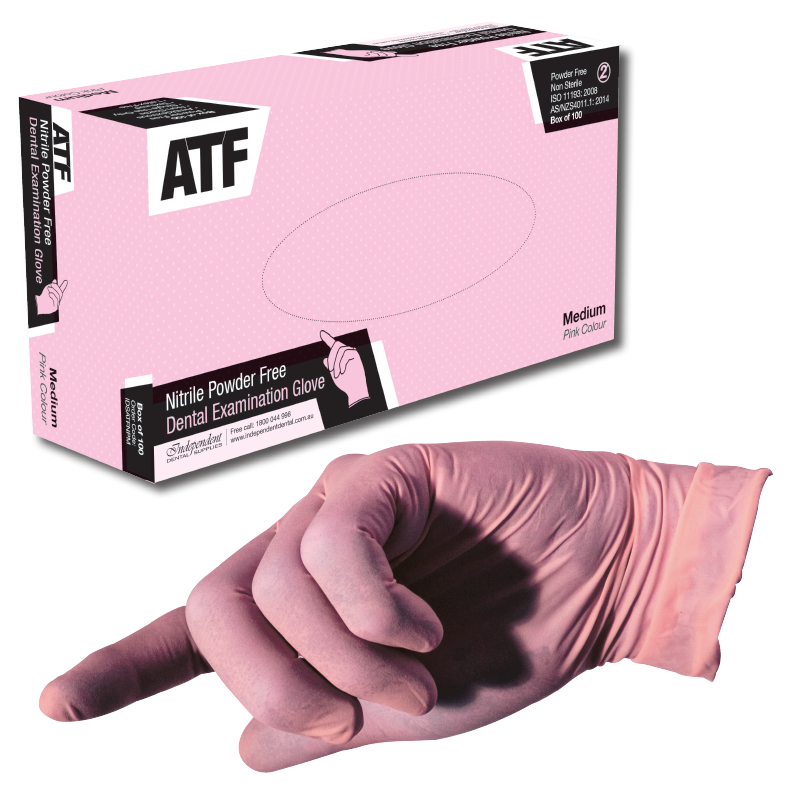 Pink sale medical gloves