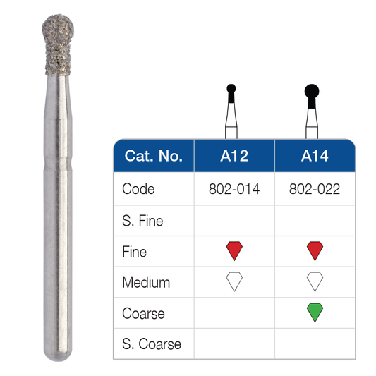 FG Diamond Burs - Round + Neck  ** BUY 5 GET 1 FREE **